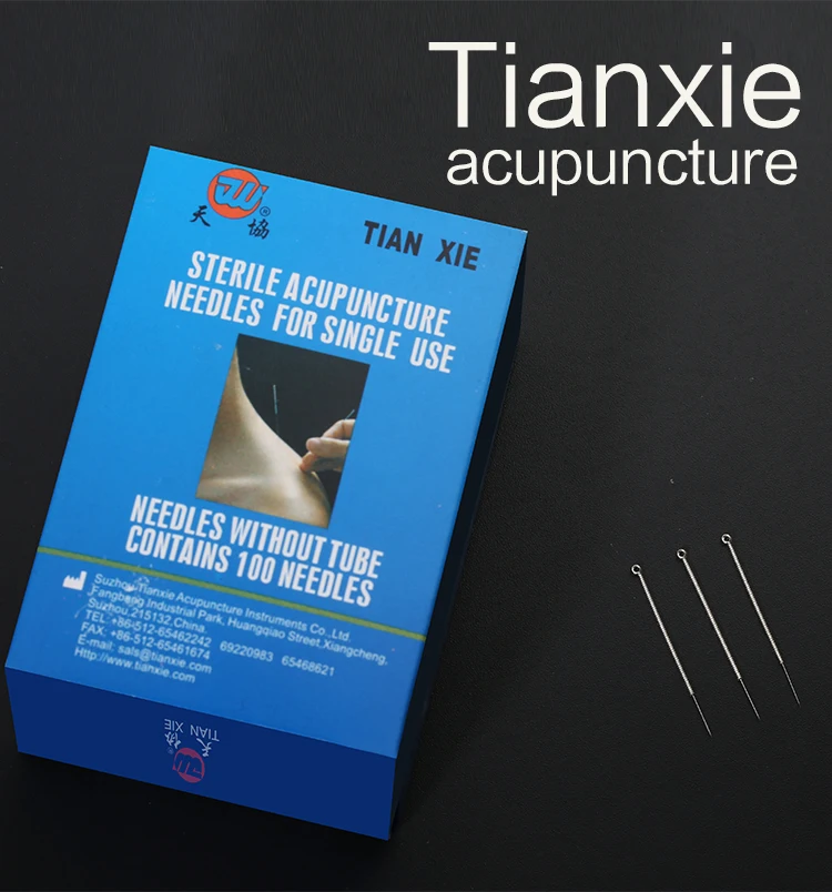 Stainless Steel Wire Spring Handle Acupuncture Needles Without Loop