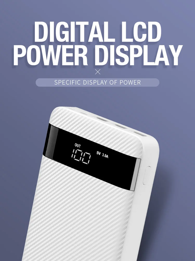 SOSLPAI best quality 3 output personalize customised fast charging 20000 mah square powerbank - ANKUX.COM