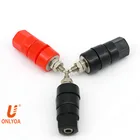 Copper Audio Speaker Binding Screw Post Connector For 4mm Banana Plug Socket