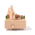 Custom made sound wooden toy gift running train music box boy toy