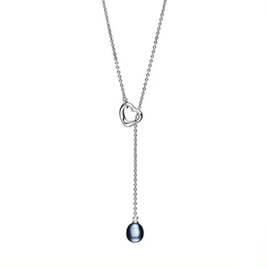 love design natural cultured freshwater pearl pendant necklace