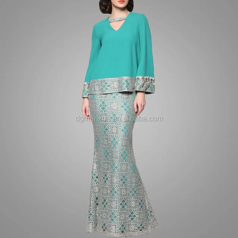 High fashion style muslim baju kurung fashion 2017