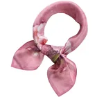 2019 Wholesale OEM Breathable Small Square Digital Printed Headscarf Women Ladies Neck Silk Scarf