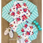 mommy and me shirts fall long sleeve flower wholesale raglan sleeve t shirt