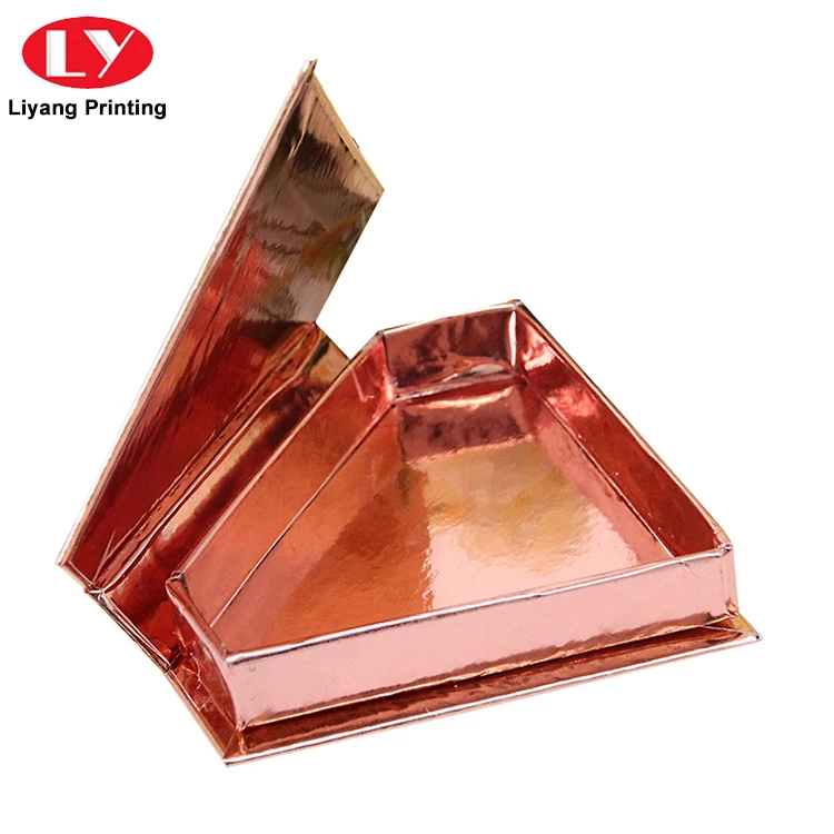 new design luxury gold custom shape eyelash paper packaging box