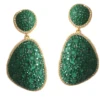 2019 Fashionable gold plated Green drilling crystal earring for women