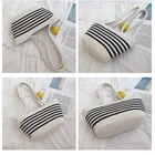Bag Gift QJMAX Woven Bag For Women Cotton Rope Handbag Beach Bag Drawstring Shoulder Bag Gift With Long Handle