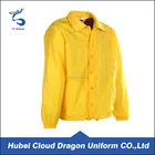 100% polyester yellow security guard uniform waterproof jacket men