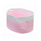 ICEBLUE High Quality Cotton Rope Woven Laundry Basket Foldable