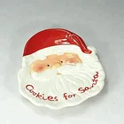 2018 factory direct sale clearance christmas decoration ceramic santa claus plate dish tabletop tableware