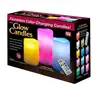 Factory Direct real Paraffin Wax flameless led candle 3 sizes/set with remote control