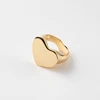 Ladys Chunky Gold Plated Stainless Steel Heart Ring