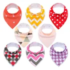 New 8pcs/lot feeding bandana bibs burp cloth babet bandana infant accessories baby bibs waterproof bib bandanas
