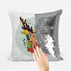Christmas Led Pillows gifts pillowcase cover decorative Magic Reversible Sequin Pillow reversible sequin pillow