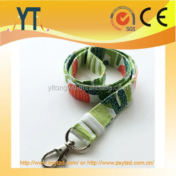 promotional silk screen print nylon lanyard & oem custom printed
