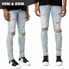 OEM men european jeans brands super skinny mens ripped jeans manufacturers china