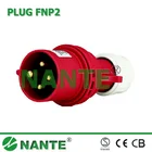NANTE Industrial Electrical Plugs Sockets 4P, 16A, 32A, Waterproof IP44 FNP2-014