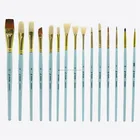 EVAL 15 Artist Hog Bristle Oil Painting Brushes Set with Acrylic Brush Oil Brush with zipper bag