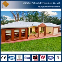 Light Steel Waterproof Log Cabins Prefab