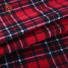 100% polyester tartan plaid custom printed polar fleece fabric