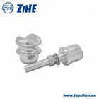 Composite insulator cap and pin insulator metal end fitting