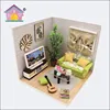 1/18 scale modern wooden toy doll house with furniture model,wooden toy doll house with furniture cheap wholesale