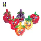 custom printed PET PE 150ml to 200ml fruit shape and bottle shape juice pouch/plastic pouch for juices