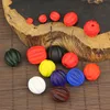 colorful glaze glass beads round,spacer matte fluted oval glass beads