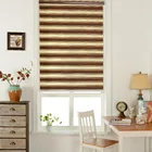 Wood Look dual zebra Roller Blind shade Vertical treatment valcony Window door