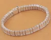 new rectangle zirconia stones bangle fashion wedding party accessories wholesale tennis bracelet cz 14k