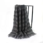 thick wool rhinestones muslim cashmere scarf flower cotton