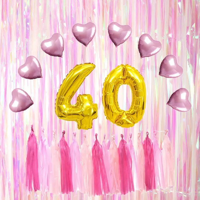 best selling 40th birthday theme party decorations gold balloons