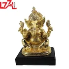 2019 Southeast Asia 14 inch Placer Gold Antique India Ganesh Statue