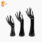Hot selling black fiberglass hands mannequins model for jewelry display