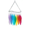 Multicolored Glass Leaves Hanging Wind Chime
