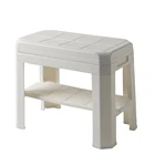 Plastic small low corner sitting storage changing shoe stool seat