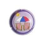 Custom wholesale cheap ceramic portable ashtray
