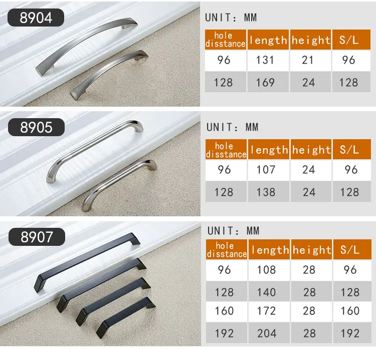 New Design Modern Zinc Alloy Cupboard Wardrobe Door Knob Drawer