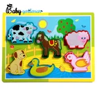 Customize 3d animal wooden puzzles for kids Z14195A