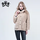 New Fashion Sheep Fur Coat Women Winter Wool Coat Warm Sheep Sheared Jacket