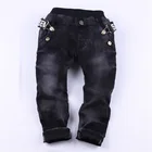 Hot thickening and velvet mill white winter children boys jeans pants