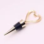 Wine Bar Supplies New Decorative Heart Shaped Zinc Alloy Metal Wine Bottle Stopper