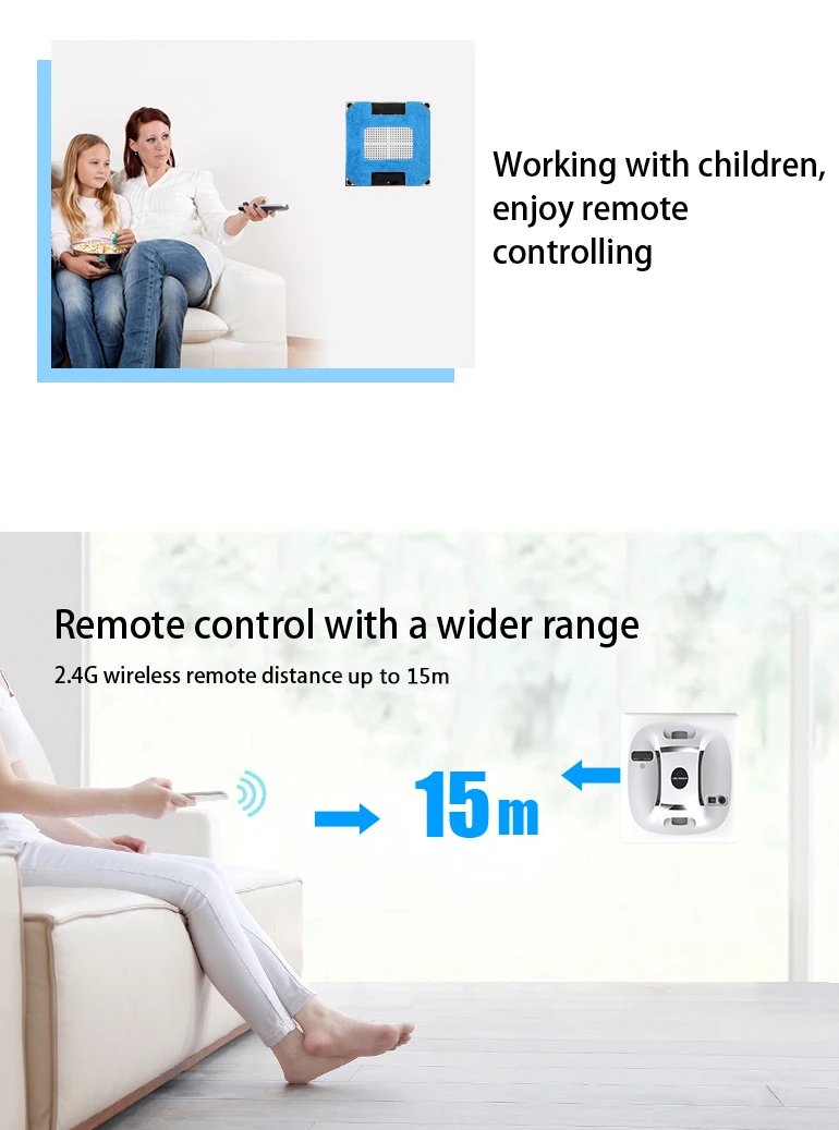 Liectroux X6 Automatic Window Cleaning Robot,Glass Vacuum Cleaner Tool and Robotic Washer