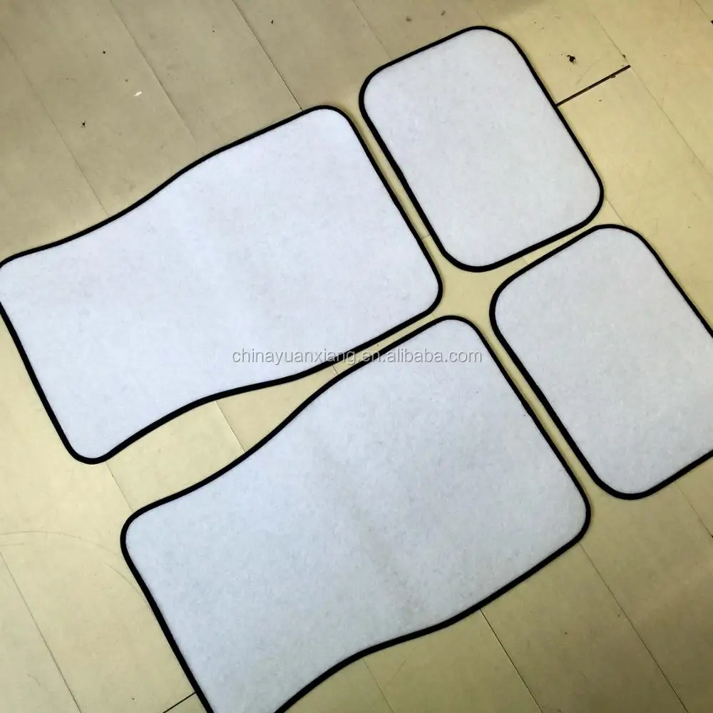 Printable White Customised Blank Car Floor Mats Set For