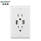 Hot Sale Barep TR-BAS15-2USB Model 15A Wall Outlet with USB Port