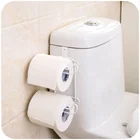 Bathroom Toilet Seat Paper Holder 2 Layers Stainless Steel Tissue Towel Shelf Kitchen Storage Rack