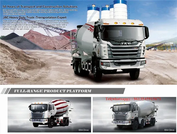 Top Quality JAC 10m3 Concrete Mixer Truck 10m3 Concrete Mixer Truck Weight Cement Mixer For Truck In Dubai