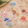 New Arrival Simple Applique Embroidery Mushroom Patch For Kids Clothing Jeans