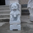 Classic Design Stone Marble Foo Dog Statue chinese lion