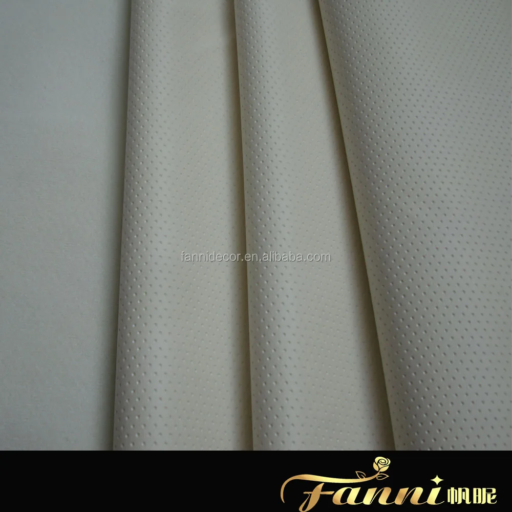 Embroidery PVC Artificial Leather For Car Seat Cover New Design Auto PVC Synthetic Leather